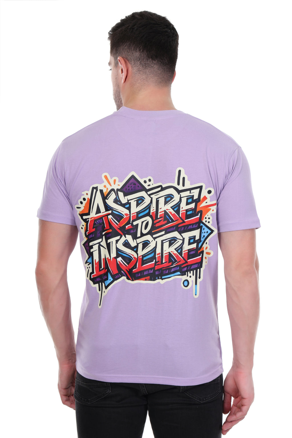 Lavender Graphic Tee - "ASPIRE TO INSPIRE"